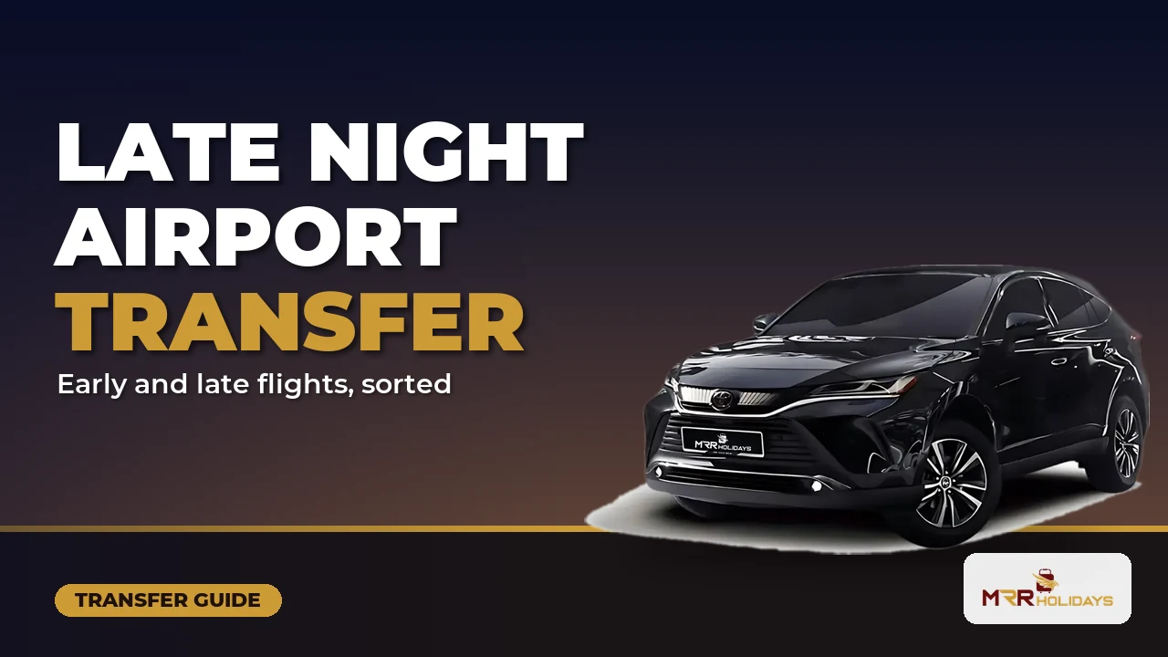 Private car waiting at Langkawi airport for a late night airport transfer
