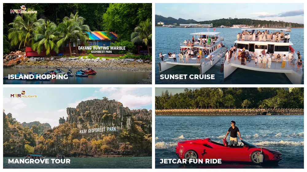 Langkawi activities: island hopping, sunset cruise, mangrove tour and JetCar fun ride