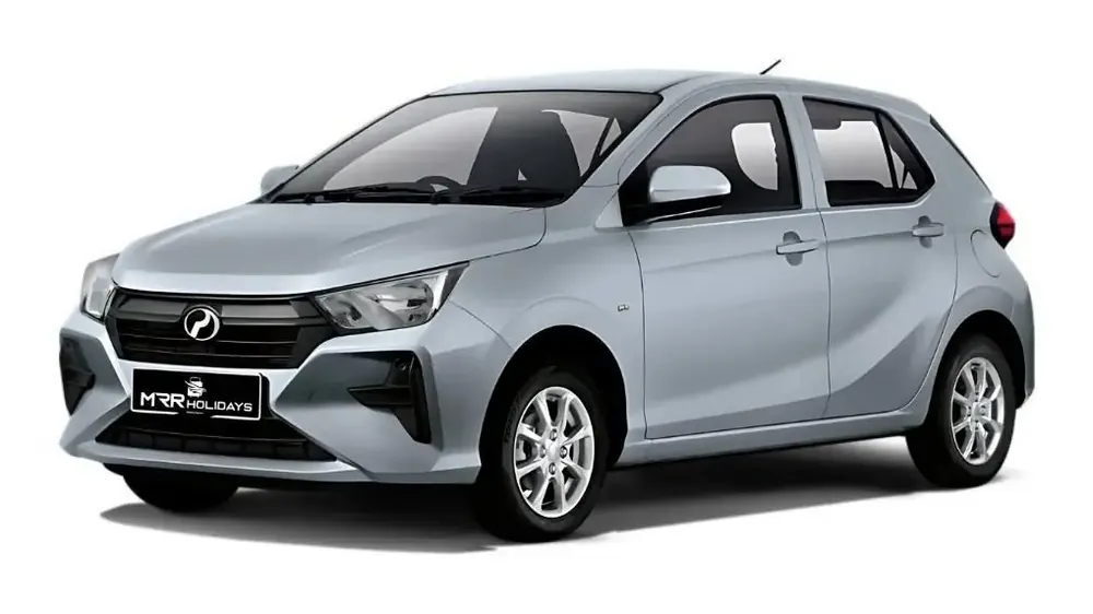Perodua Axia perak kereta sewa compact di Langkawi