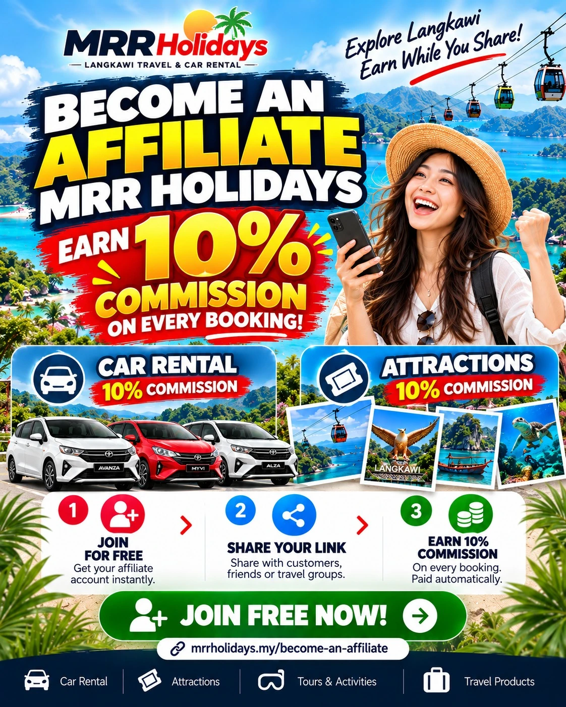 Become an Affiliate - MRR Holidays, Earn 10% Commission on Every Booking
