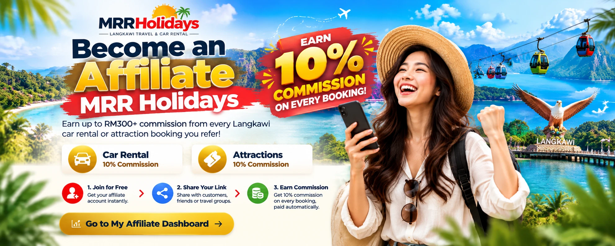 Become an Affiliate - MRR Holidays, Earn 10% Commission on Every Booking